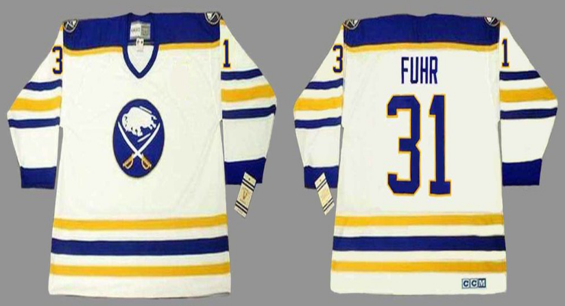 2019 Men Buffalo Sabres 31 Fuhr white CCM NHL jerseys